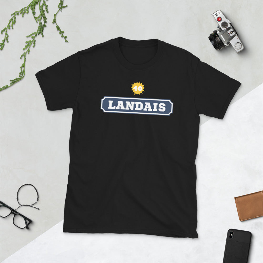 T-shirt Landais 40 noir - humour autour du Pastis