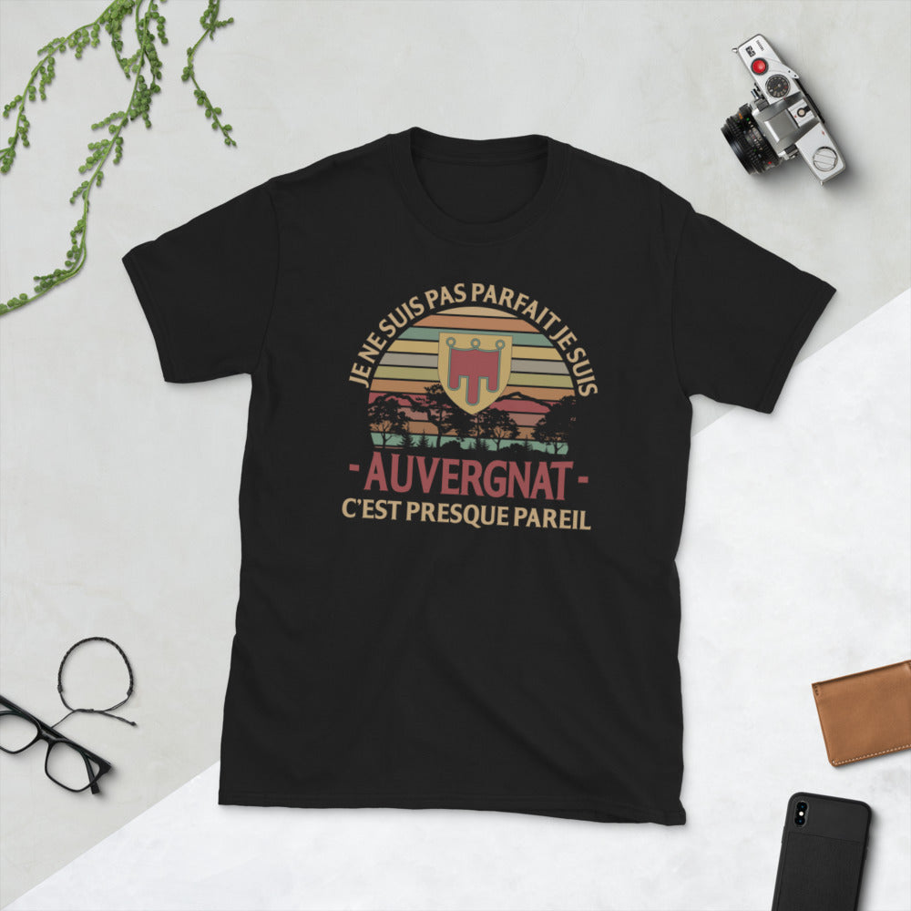 T-shirt Auvergne noir - Je ne suis pas parfait, presque pareil