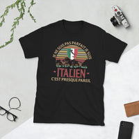 Thumbnail for T-shirt Italie noir - Je ne suis pas parfait, presque pareil