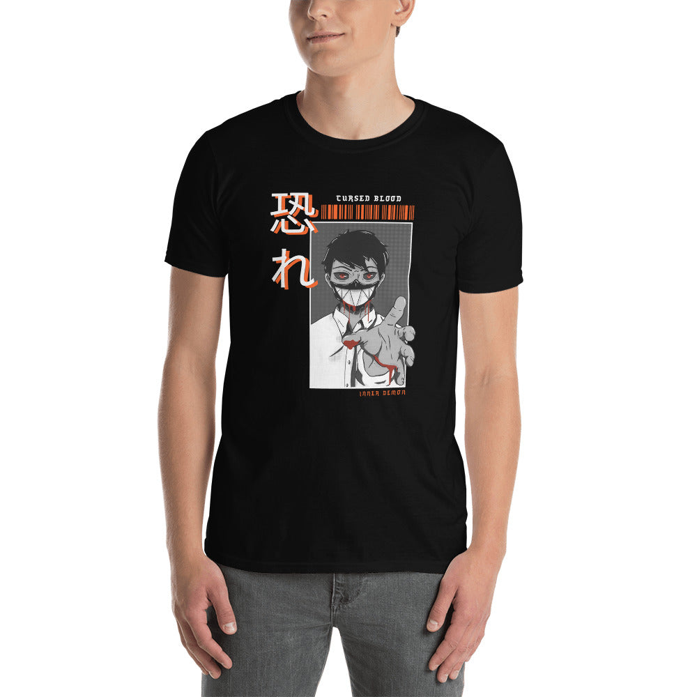 T-shirt Manga noir dos - Design original inspiré de Deathnote Ryuk