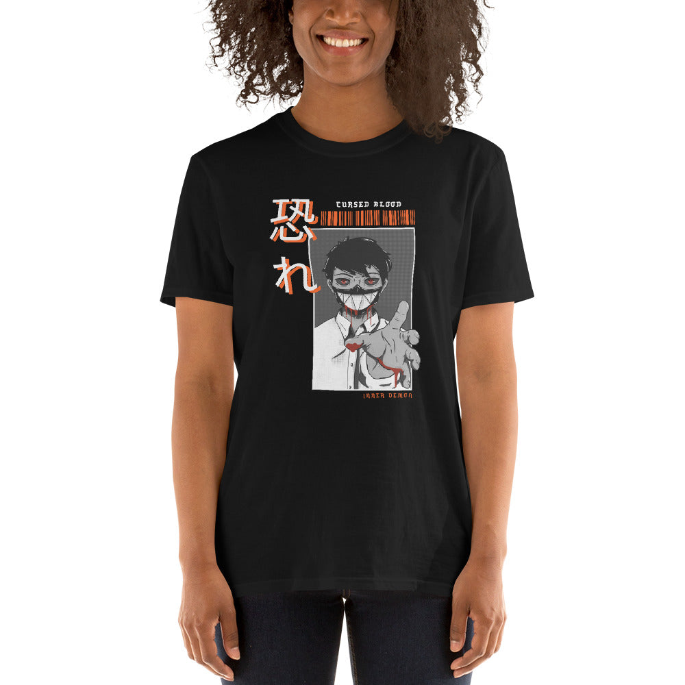T-shirt Manga gris foncé chiné - Design original inspiré de Deathnote Ryuk