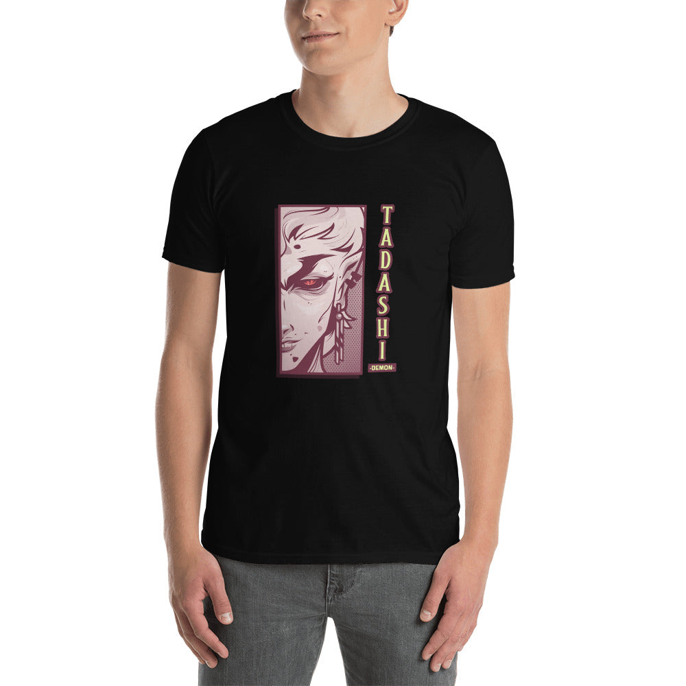 T-shirt Manga gris foncé chiné - design inspiré de Hisoka