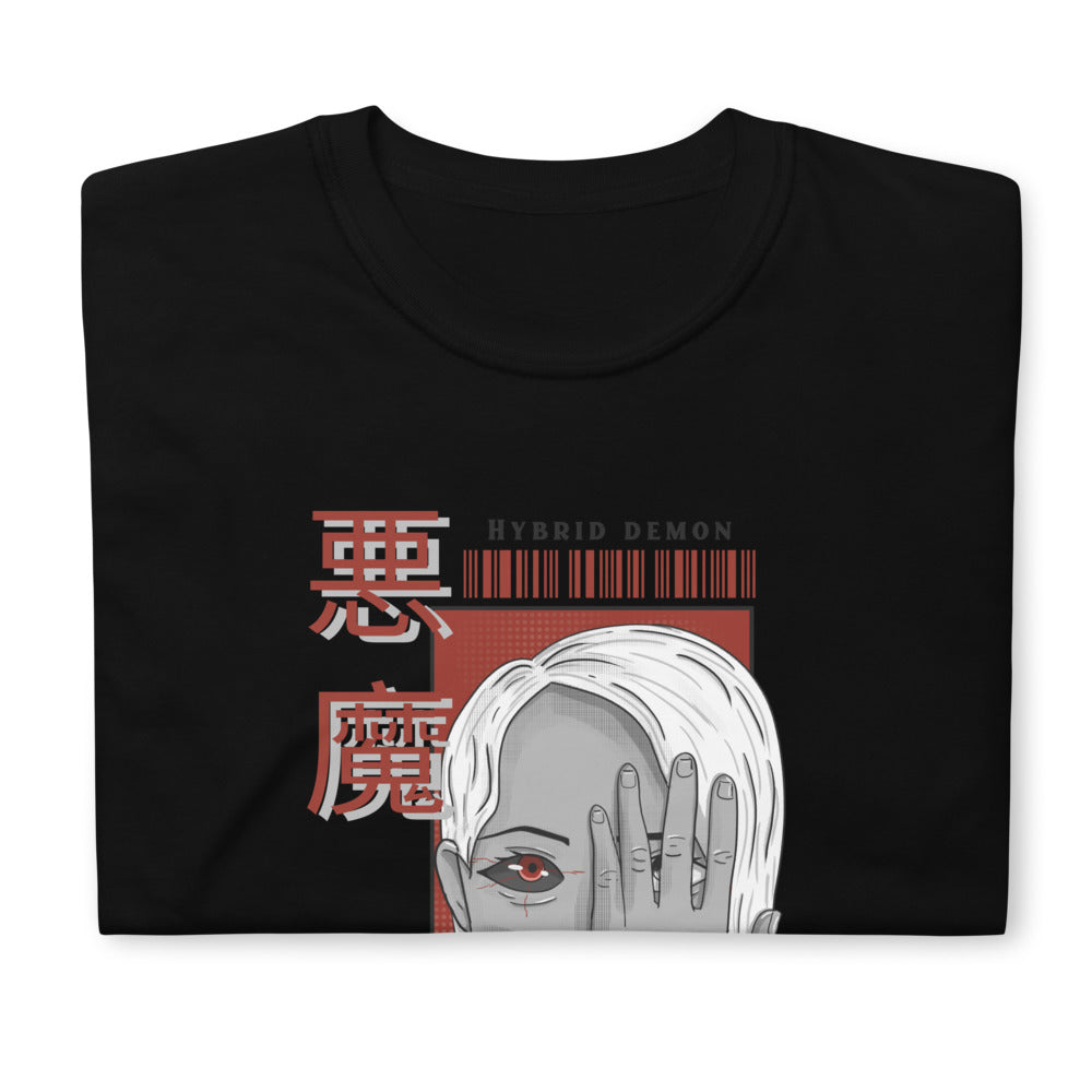 T-shirt Manga noir - Design Démon hybride inspiré des Animés