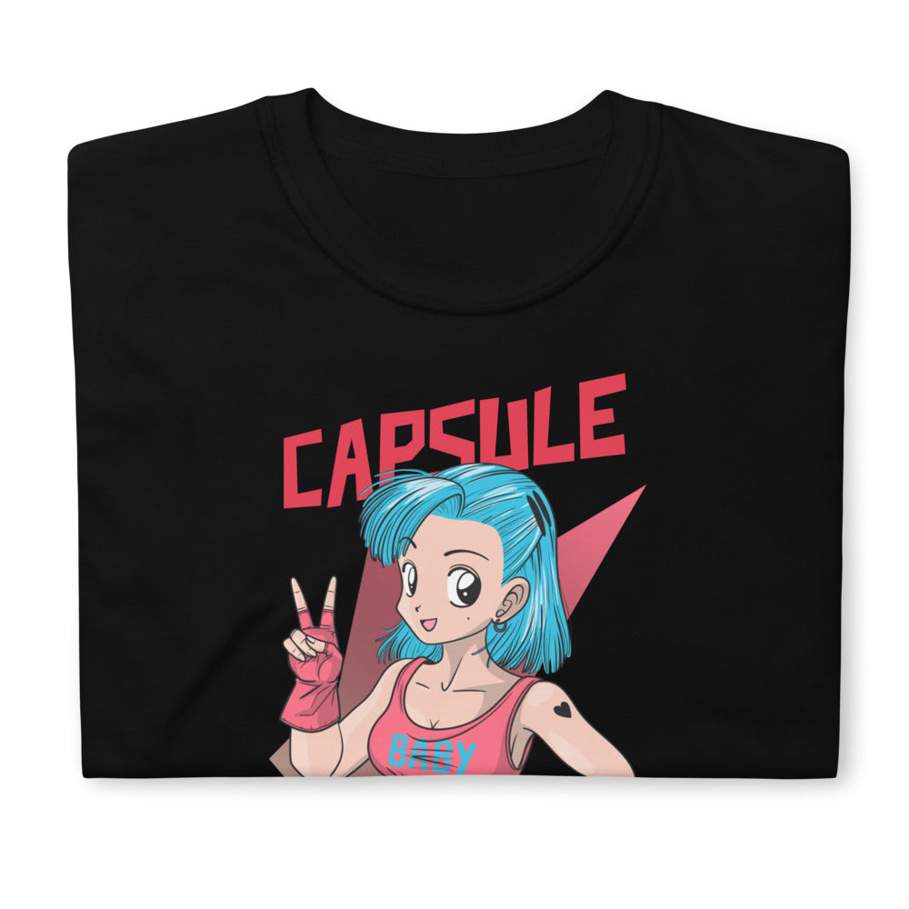 T-shirt Dragon Ball noir - Bulma en tenue street sexy