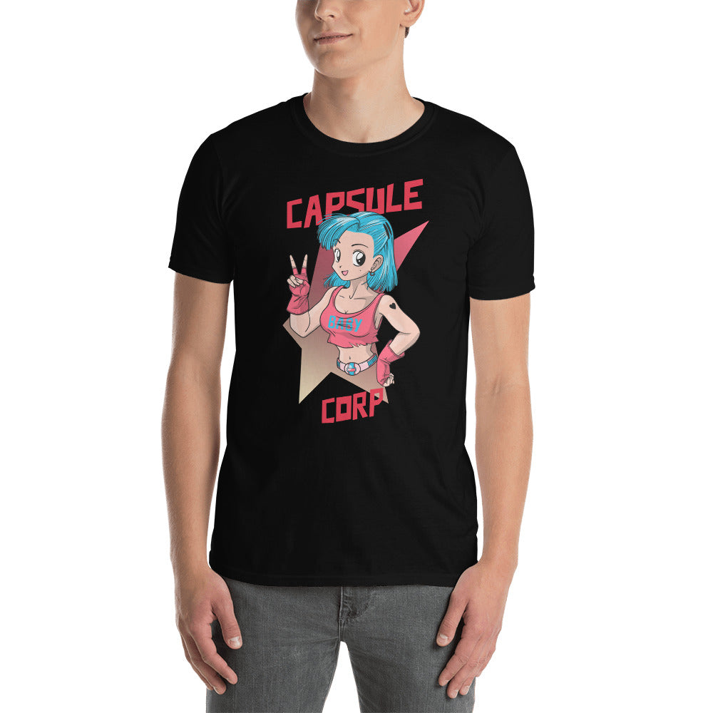 T-shirt Dragon Ball gris foncé chiné - Bulma en tenue street sexy