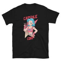 Thumbnail for T-shirt Dragon Ball bleu marine - Bulma en tenue street sexy