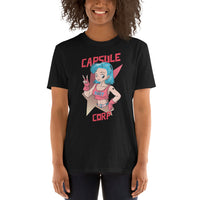 Thumbnail for T-shirt Dragon Ball noir dos - Bulma en tenue street sexy