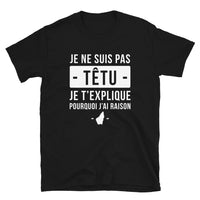 Thumbnail for T-shirt Ardèche bleu marine - Je ne suis pas têtu