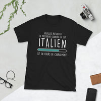 Thumbnail for T-shirt Italie gris foncé chiné dos - Connerie en cours de chargement