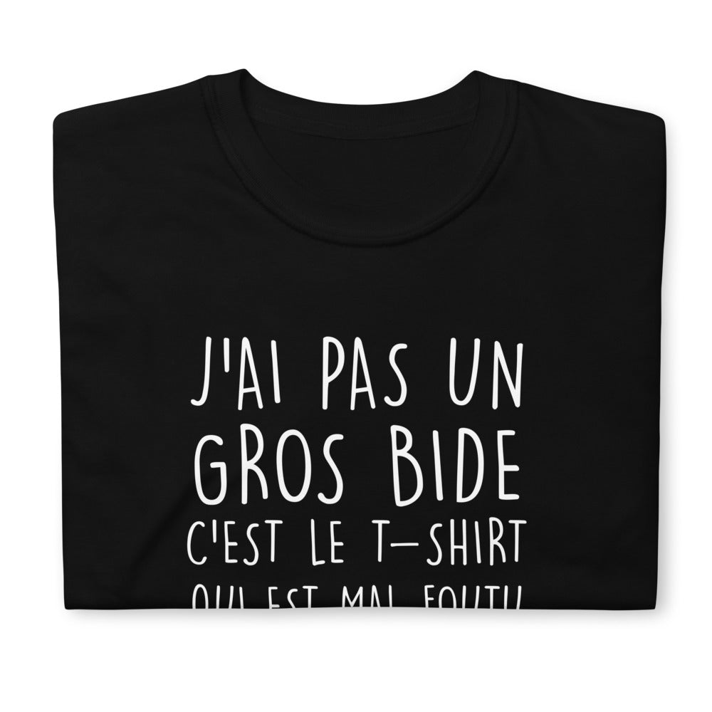 T-shirt homme mûr noir - j'ai pas un gros bide
