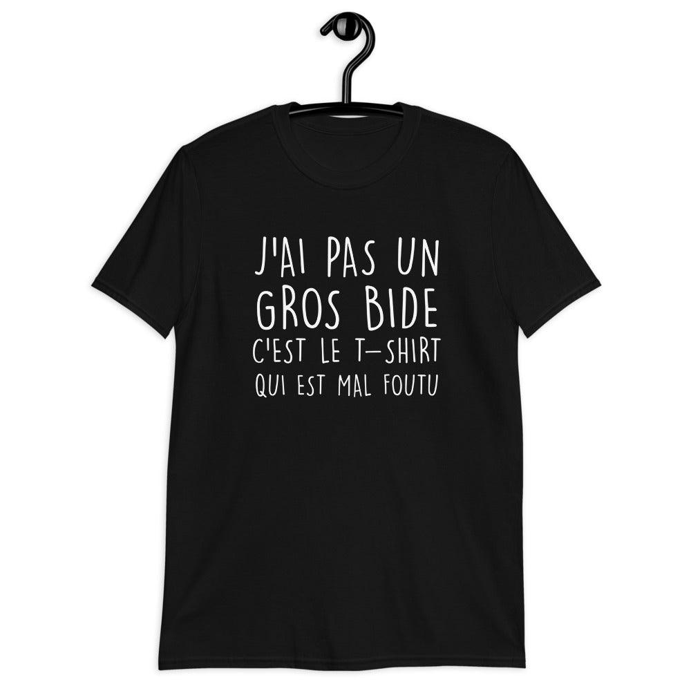 T-shirt homme mûr bleu marine dos - j'ai pas un gros bide