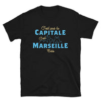 Thumbnail for T-shirt Marseille noir dos - C'est pas la capitale c'est Marseille bébé