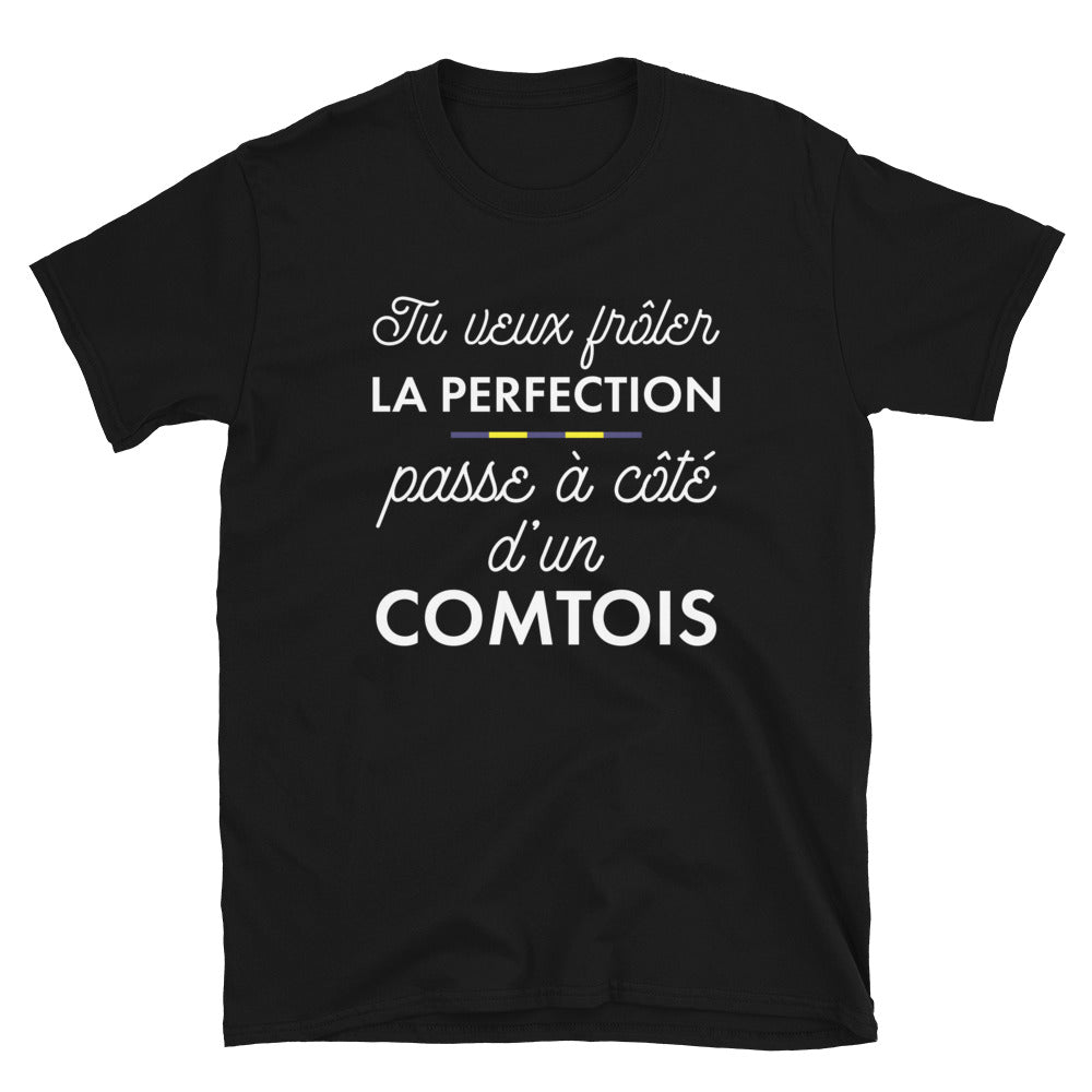 T-shirt Franc-Comtois noir dos - Tu veux frôler la perfection