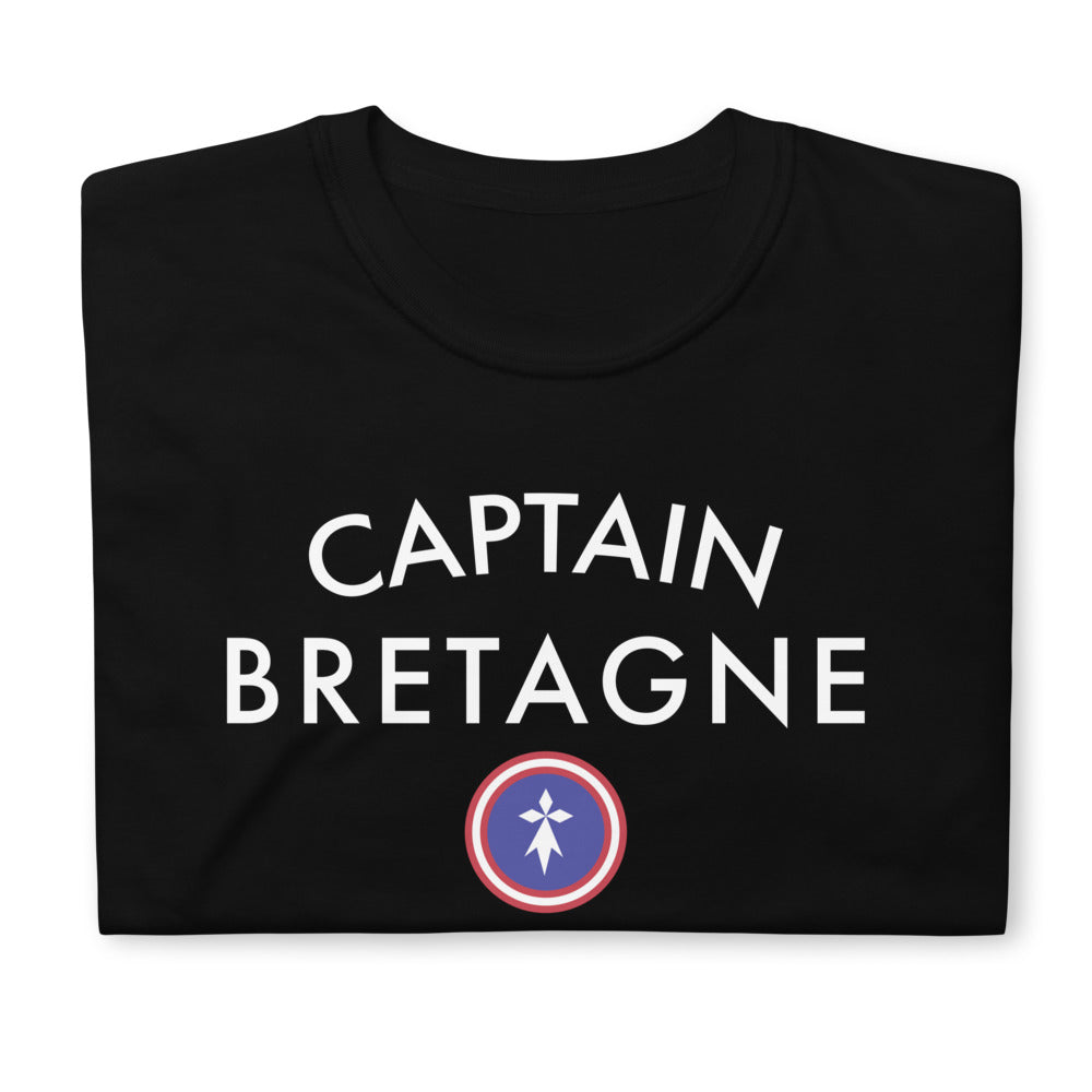 T-shirt Bretagne noir - Captain Bretagne super-héros