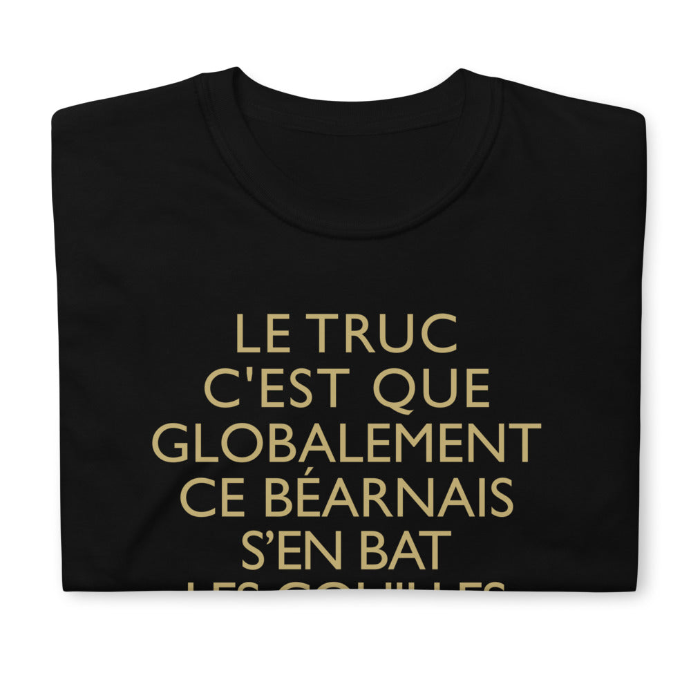 T-shirt Béarn gris foncé chiné dos - Humour Bat les C*uilles