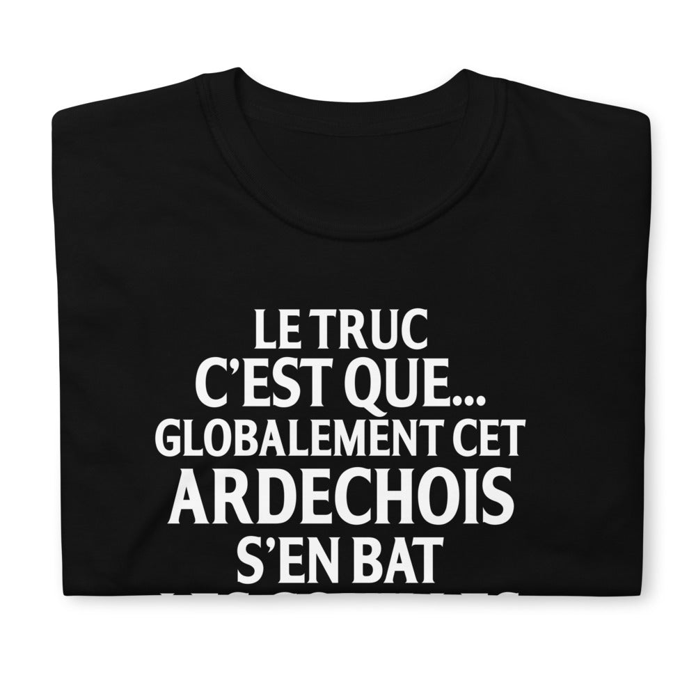 T-shirt Ardéchois noir - Humour Bat les C*uilles