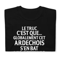 Thumbnail for T-shirt Ardéchois noir - Humour Bat les C*uilles