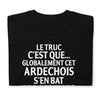 T-shirt Ardéchois noir - Humour Bat les C*uilles