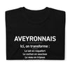 T-shirt Aveyron noir - Humour transforme