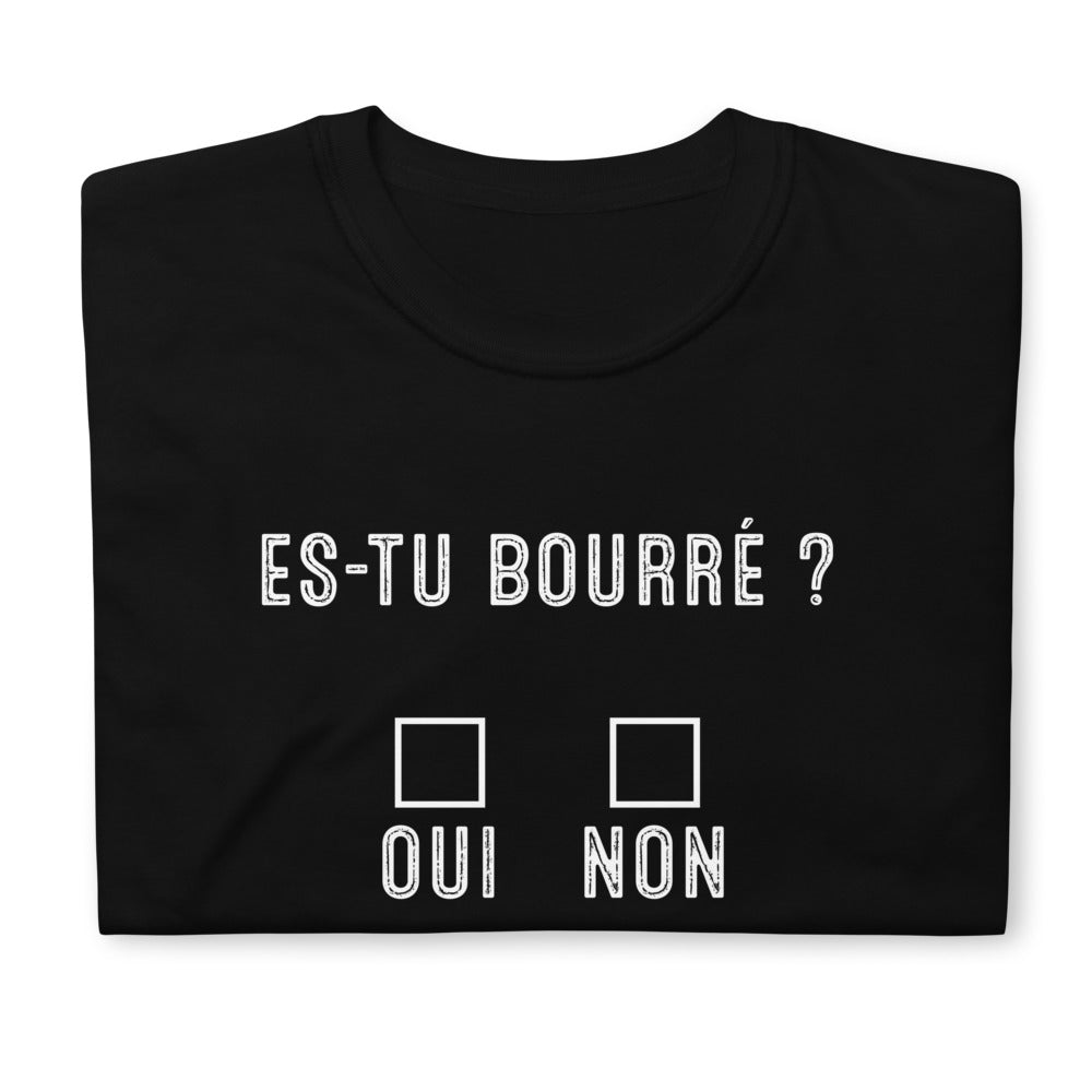 T-shirt humour Alcool noir - Es-tu bourré avec style