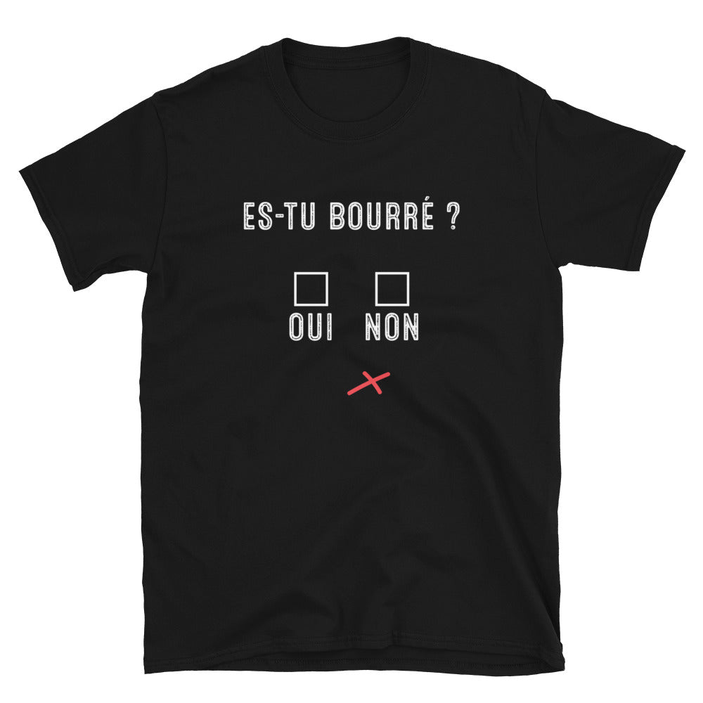 T-shirt humour Alcool noir dos - Es-tu bourré avec style