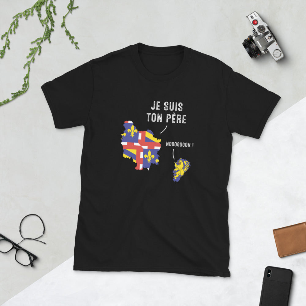 T-shirt Bourgogne gris foncé chiné - Je suis ton père