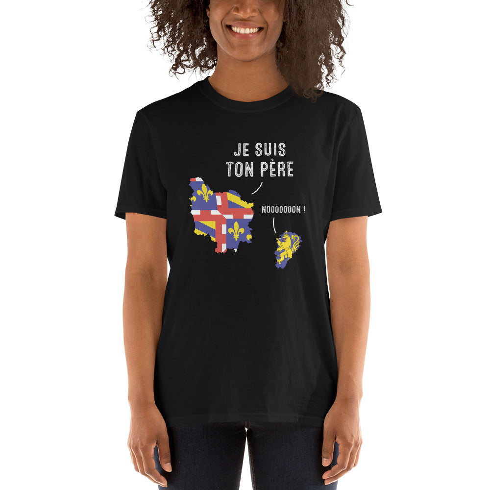T-shirt Bourgogne noir dos - Je suis ton père