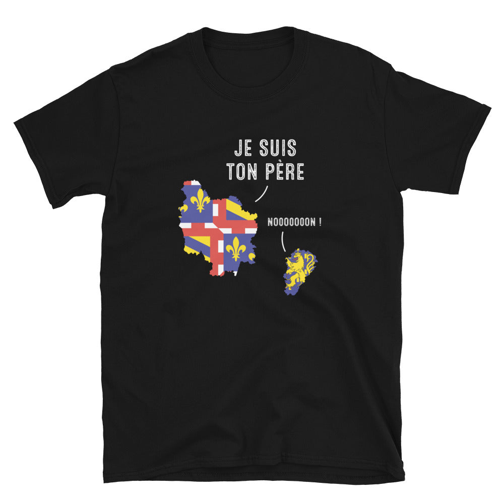 T-shirt Bourgogne gris foncé chiné dos - Je suis ton père