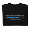 T-shirt humour noir - Commentaire ironique en attente face