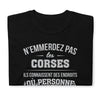 T-shirt Corse noir - N'emmerdez pas les Corses