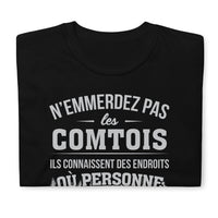 Thumbnail for T-shirt Franche-Comté noir - N'emmerdez pas les Francs-Comtois