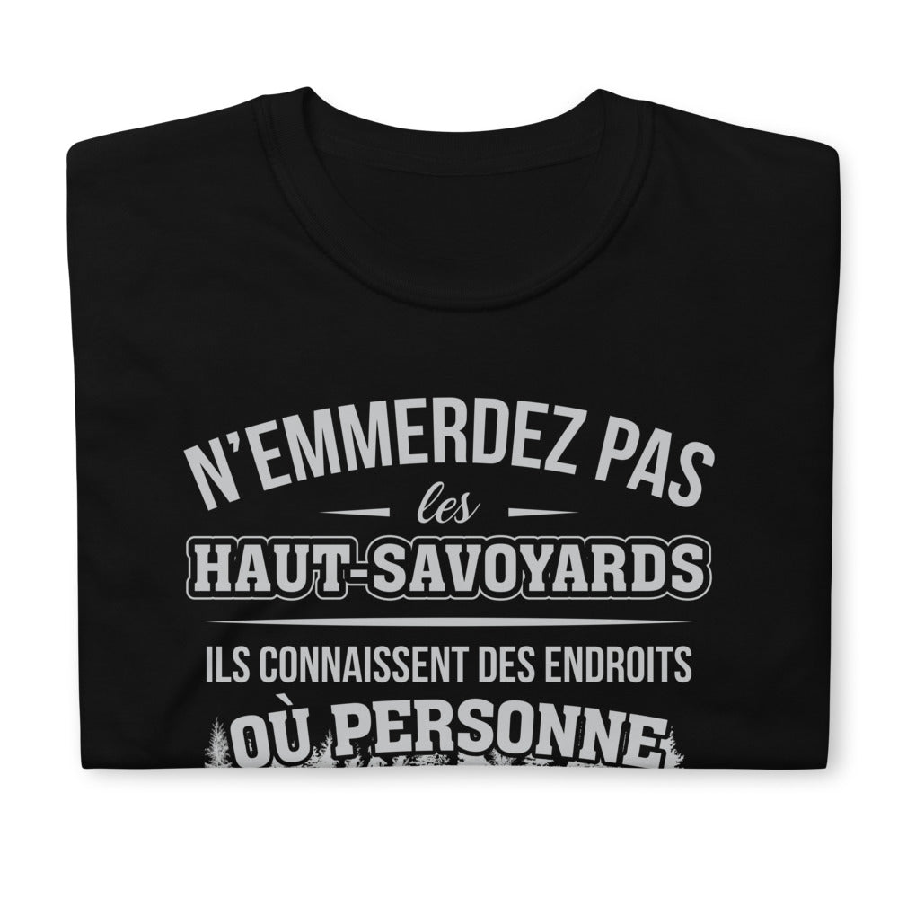 T-shirt Haut-Savoyards noir - Ne les emmerder pas