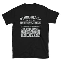 Thumbnail for T-shirt Haut-Savoyards noir dos - Ne les emmerder pas