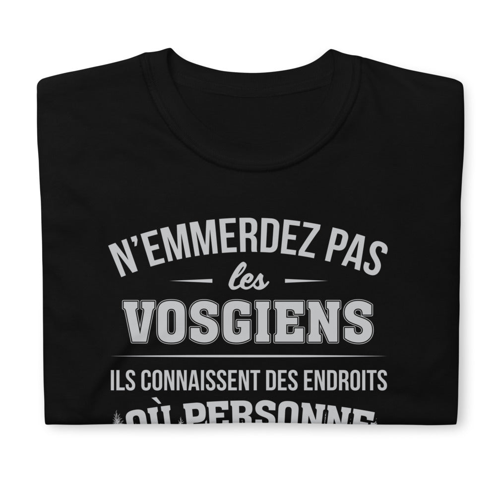 T-shirt Vosges noir - Ne les emmerdez pas avec humour