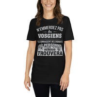 Thumbnail for T-shirt Vosges noir dos - Ne les emmerdez pas avec humour