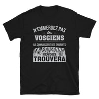 Thumbnail for T-shirt Vosges gris foncé chiné dos - Ne les emmerdez pas avec humour