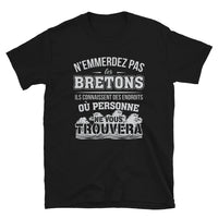Thumbnail for T-shirt Bretagne gris foncé chiné dos - Ne les emmerdez pas
