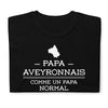 T-shirt Aveyron noir - Papa Aveyronnais, fier et cool