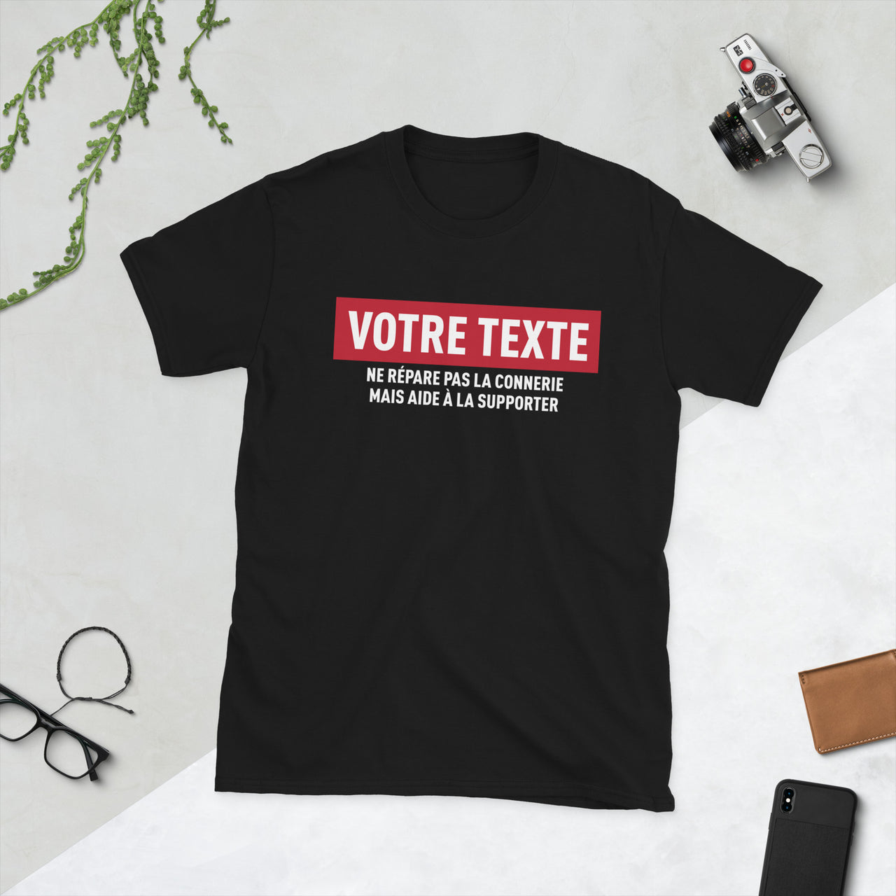 T-shirt à personnaliser Alcool - aide à supporter la connerie