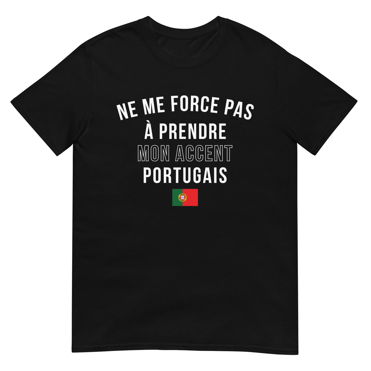 T-shirt Portugal noir dos - humour sur les origines