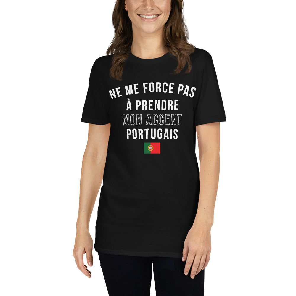 T-shirt Portugal bleu marine - humour sur les origines