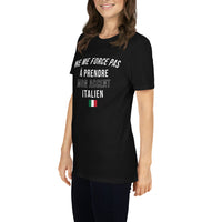Thumbnail for T-shirt Italie gris foncé chiné - Ne me force pas à prendre mon accent