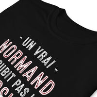 Thumbnail for T-shirt Normand gris foncé chiné dos - Il ne subit pas la pression, il la boit