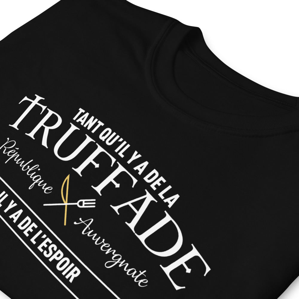 T-shirt Auvergne gris foncé chiné dos - Tant qu'il y a de la truffade