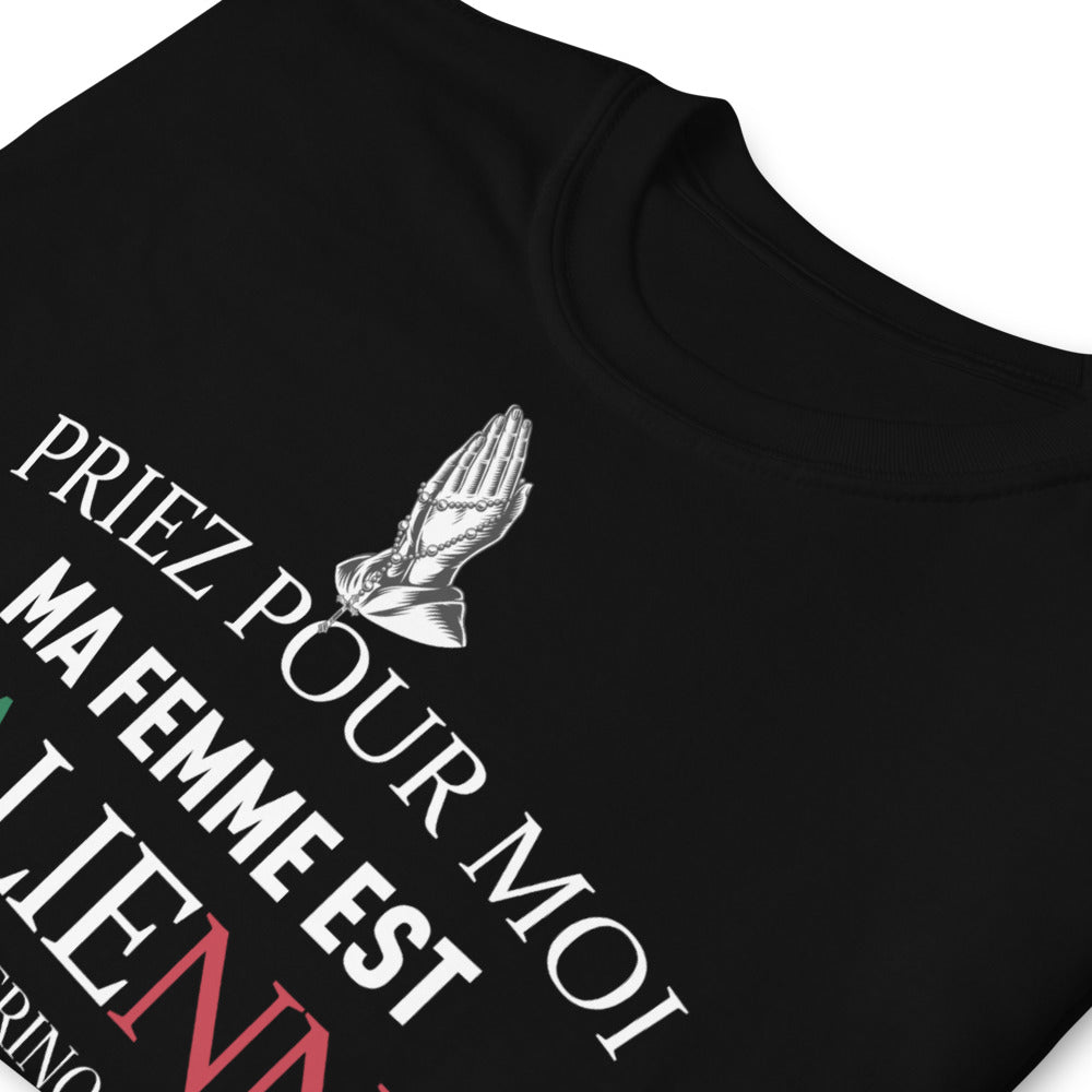 Priez pour moi ma femme est Italienne, Poverino - T-shirt standard