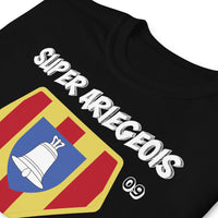 Thumbnail for T-shirt Ariège bleu marine dos - Super-Ariégeois avec humour local