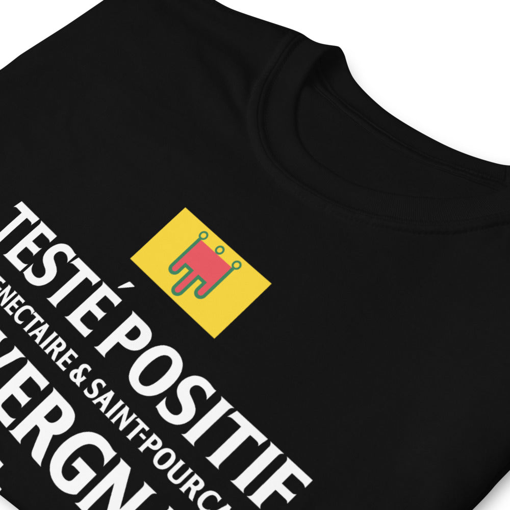 T-shirt Auvergne gris foncé chiné dos - Positif Saint Nectaire et Saint Pourçain