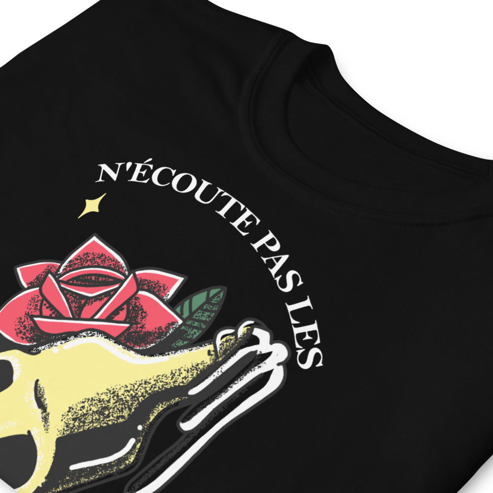 T-shirt Béarn gris foncé chiné dos - N'écoute pas les Béarnais