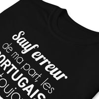 Thumbnail for T-shirt Portugal gris foncé chiné dos - Sauf erreur de ma part