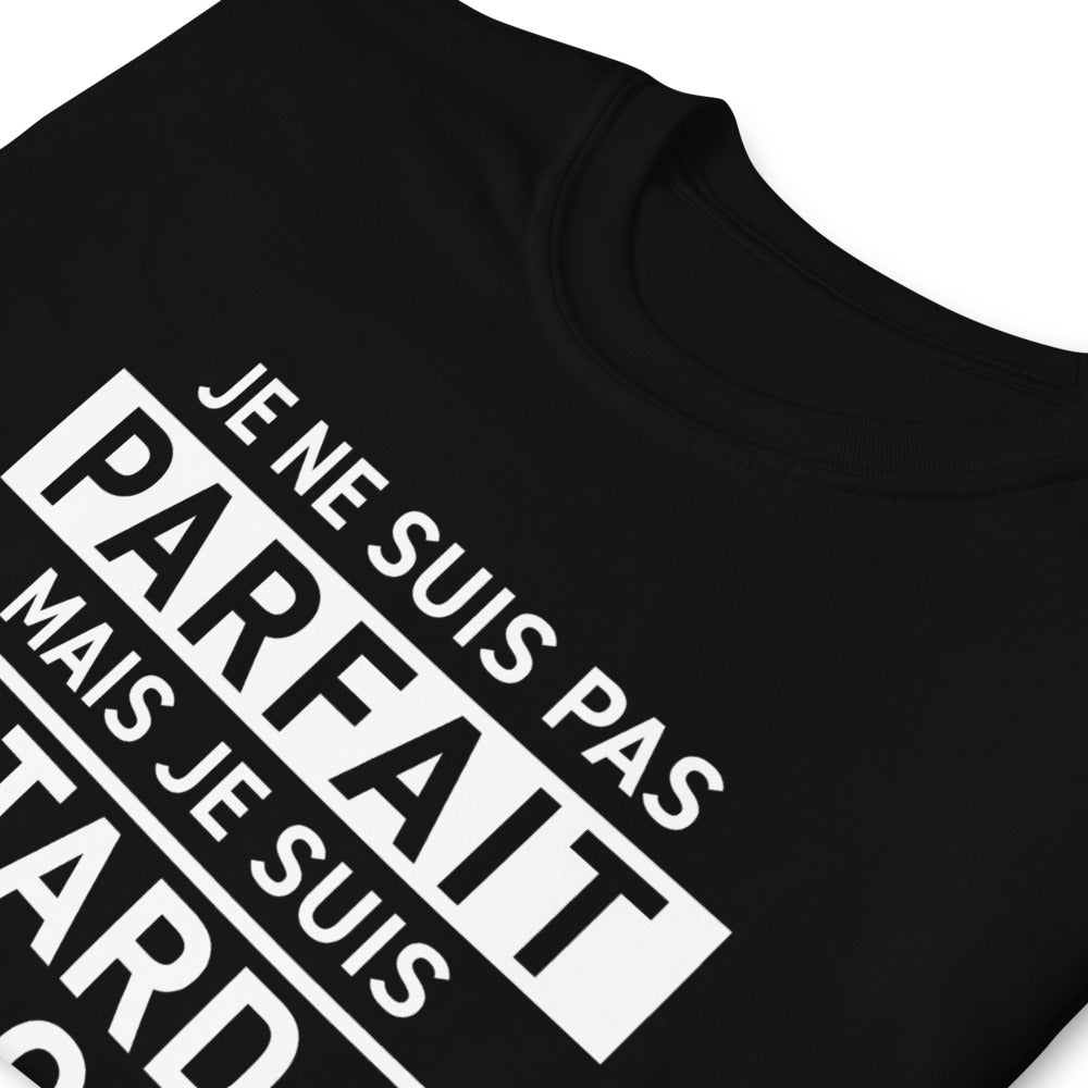 T-shirt Alsacien gris foncé chiné dos - Motard avec humour local